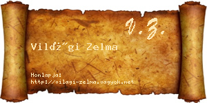 Világi Zelma névjegykártya